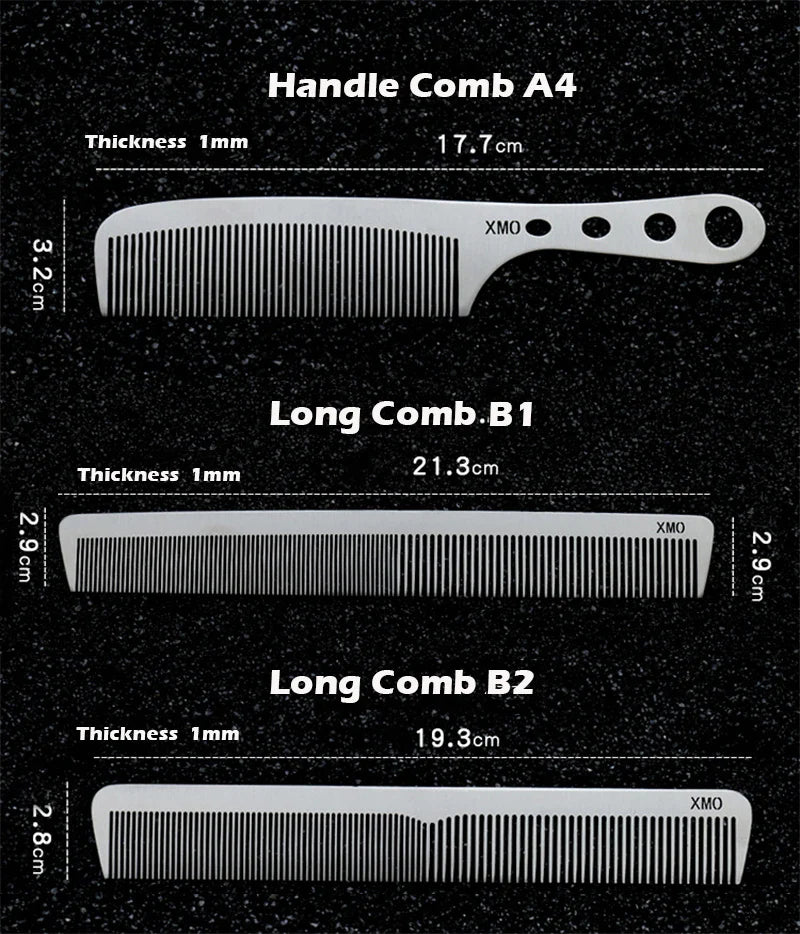Brainbow Titanium Steel Hair Comb – Professional Anti-Static Salon Hairdressing Brush for Men