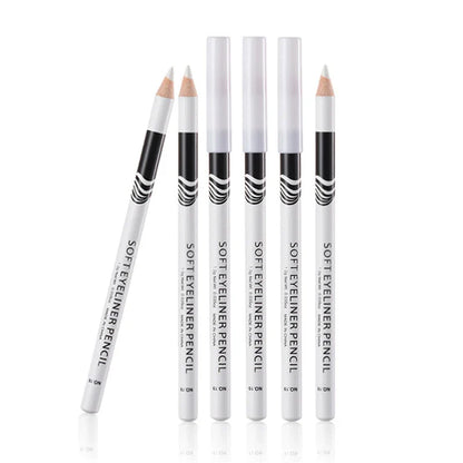 Waterproof White Eyeliner Pencil – Quick-Dry, Long-Lasting No-Bloom Eye Liner Pen for Professional Makeup