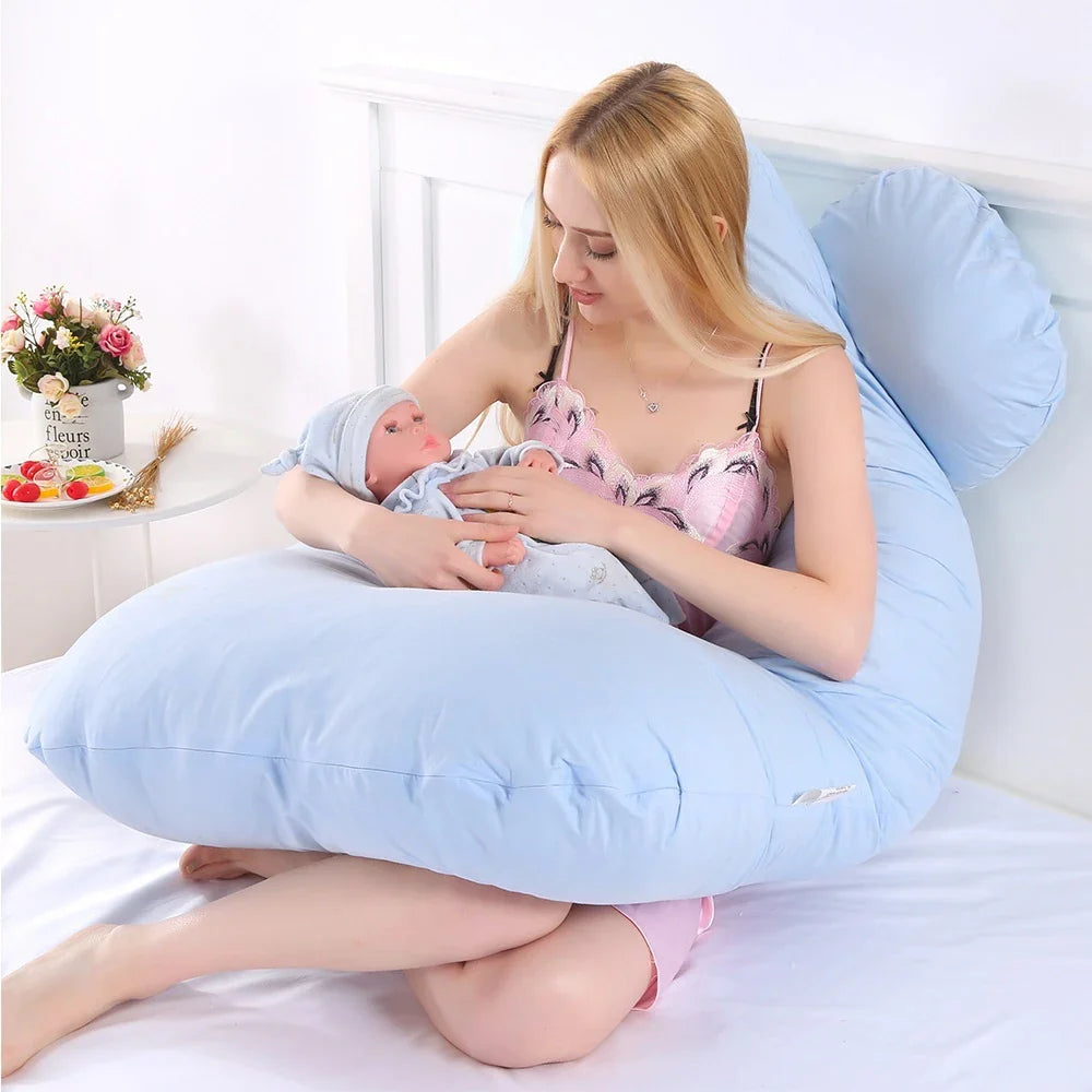 PANGDUBE Pregnancy Pillow 130x70cm – Nursing, Waist & Sleeping Cushion for Pregnant Women