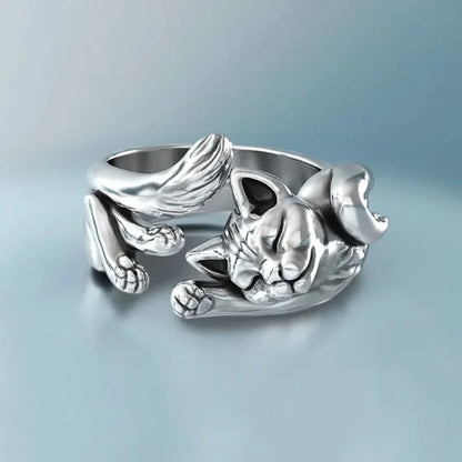Retro Frog & Toad Animal Rings – Adjustable Silver Color Unisex Statement Rings for Women & Men, Artistic Open Design Gift Jewelry