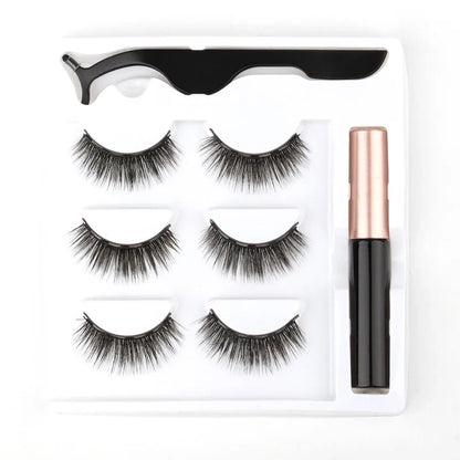 3D Magnetic Mink Eyelashes with Magnetic Eyeliner – Short False Lashes, Handmade, Long-Lasting Eye Makeup Tool