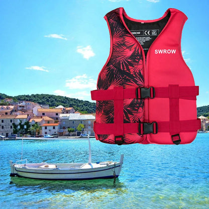 Neoprene Life Jacket for Adults & Children – Buoyancy Vest for Swimming, Boating, Skiing, and Water Sports