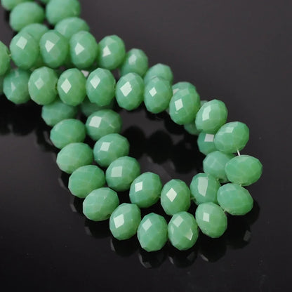 Czech Crystal Spacer Beads - Rondelle Faceted Glass Beads in Multiple Sizes for DIY Jewelry Making Crafts
