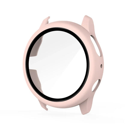 Samsung Galaxy Watch Active 2 Protective Case - Full Coverage Bumper with Tempered Glass Screen Protector for 40mm & 44mm