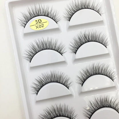 38 Styles 5 Pairs 3D Mink False Eyelashes – Natural Fake Lashes Makeup Beauty Tools
