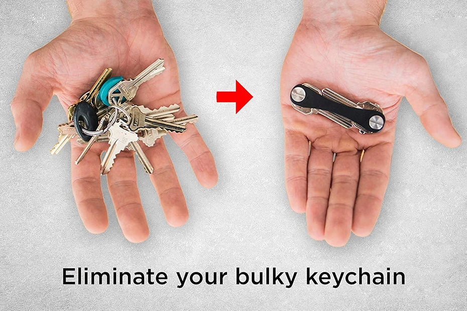 EDC Smart Key Holder Wallet – Compact Metal Keychain Organizer for Car & Door Keys, Pocket Tools