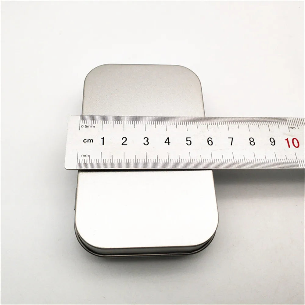 Square Silver Tin Storage Boxes – Small Metal Box for Jewelry, Keys, Coins & Wedding Candy
