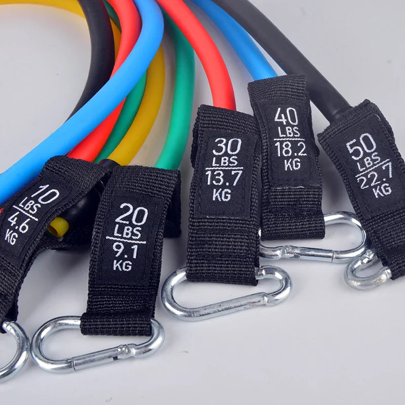12PCS Resistance Bands Set – Professional Bodybuilding & Weight Training Equipment, Elastic Rubber Bands for Home Gym Fitness