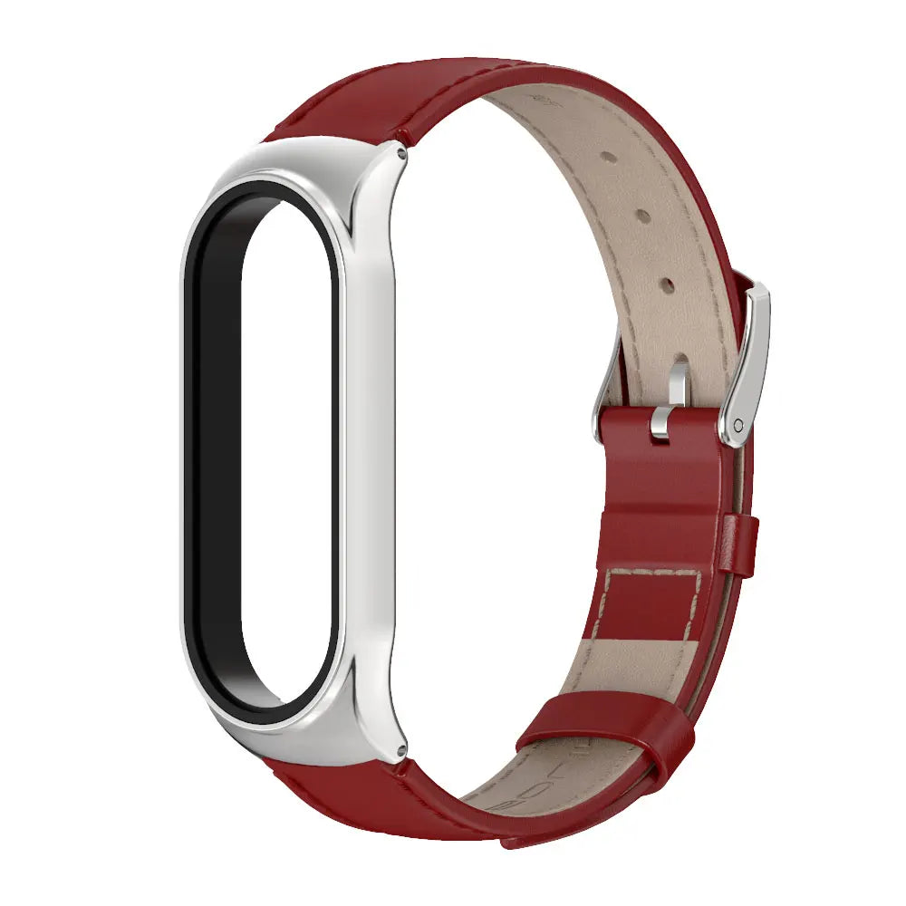Leather Strap for Xiaomi Mi Band - Stylish Replacement Wristband for Mi Band 10/9/8/7/6/5 Mijobs Design
