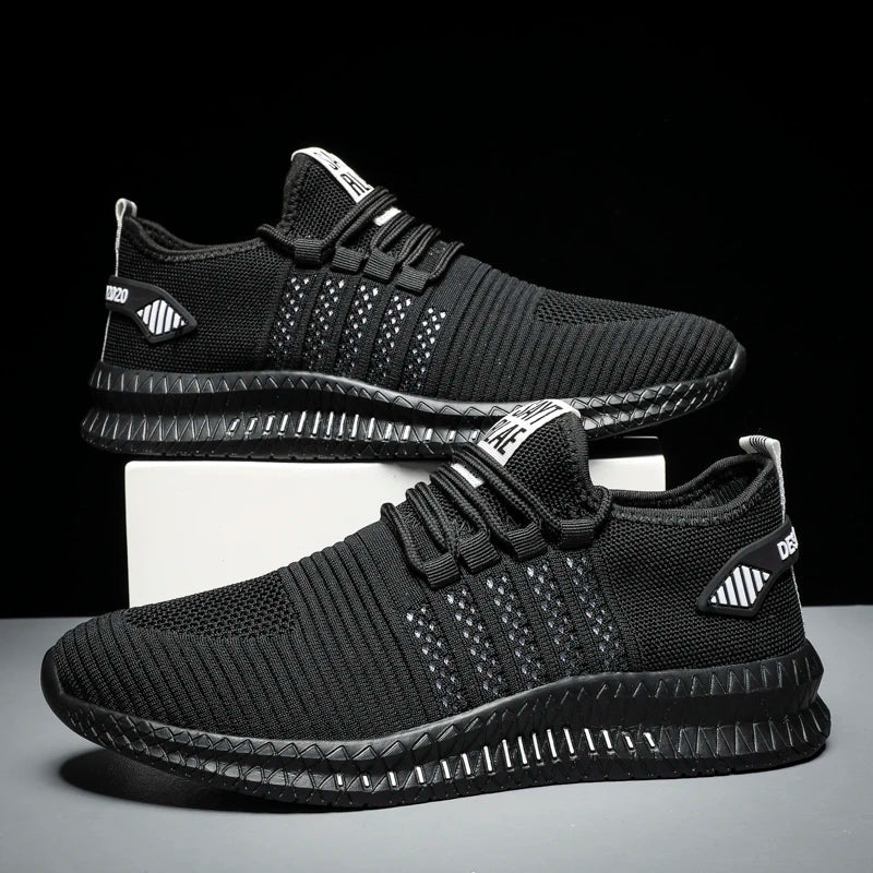 Men’s Lightweight Fashion Sneakers - Breathable Lace-Up Casual Walking Shoes