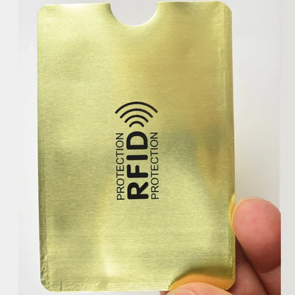 10PCS RFID Blocking Card Holder - NFC Anti Scan Aluminum Protector Case for ID & Bank Cards