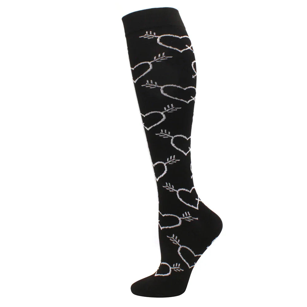 Compression Support Socks for Men & Women – Running Nursing Stockings for Edema, Varicose Veins & Blood Circulation Sports Wear