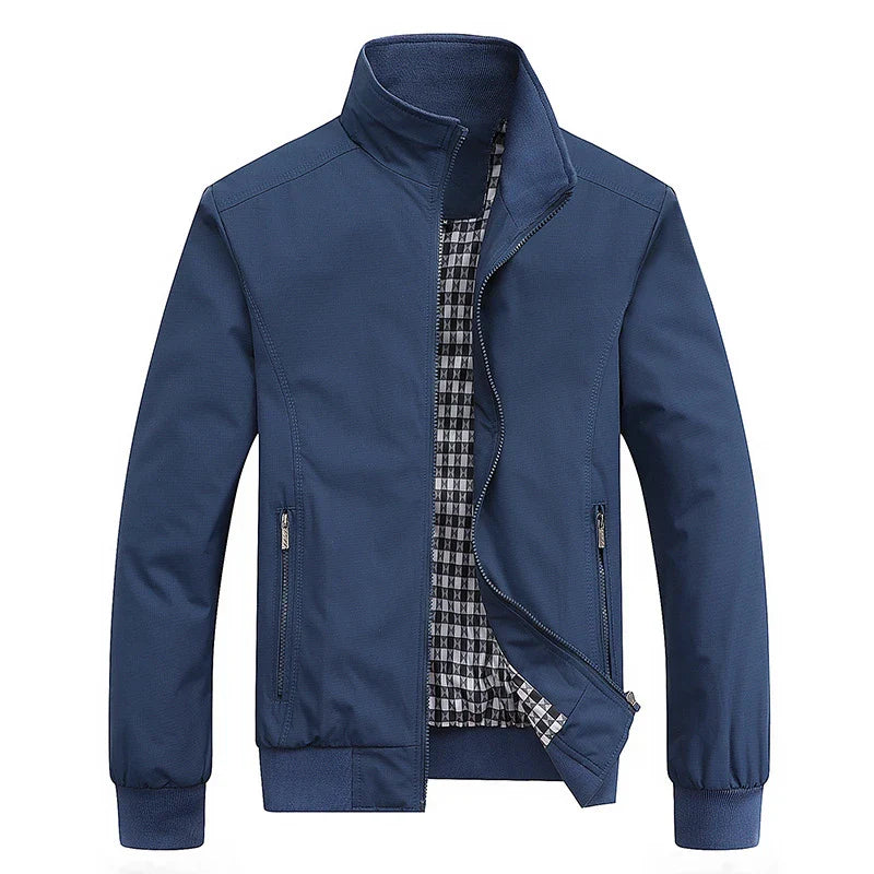 2025 Spring Autumn Men's Bomber Jacket – Casual Solid Slim Fit, Baseball Style, M-6XL & 8XL Sizes