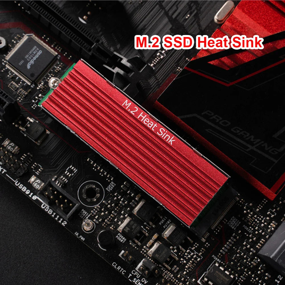 M.2 SSD HeatSink Aluminum Radiator - Thermal Cooling Pad for NVME NGFF M.2 2280 SSD, Desktop PC & PS5