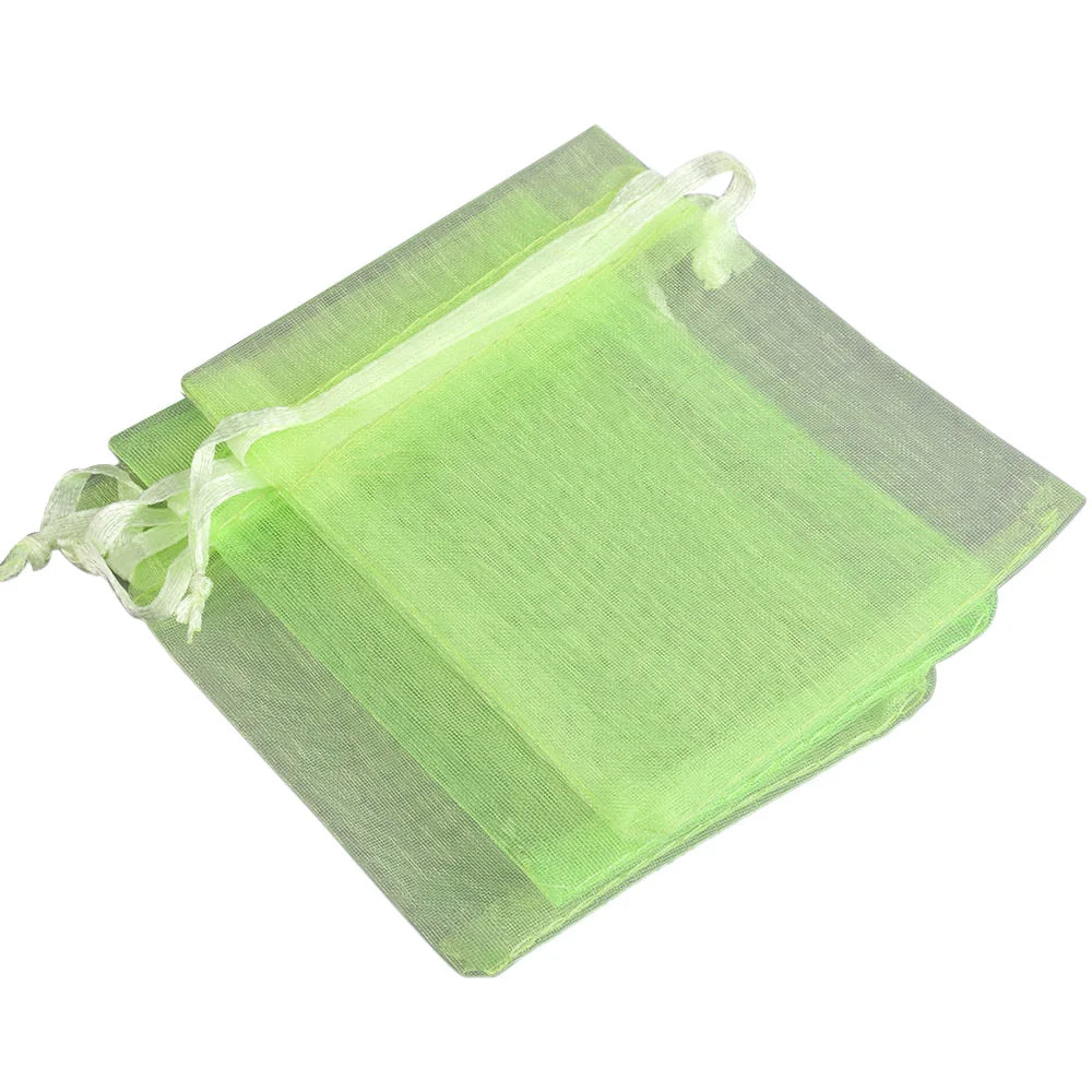 Organza Gift Bags - 50/100pcs Drawstring Jewelry Pouches 24 Colors for Wedding Christmas Candy Gift Packaging