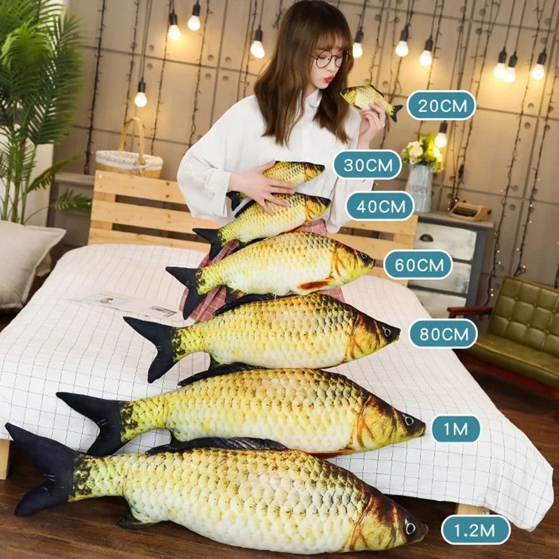 Creative Plush Fish Pillow Toy - Soft Simulation Carp Plush for Cats, Kids & Fun Gifts