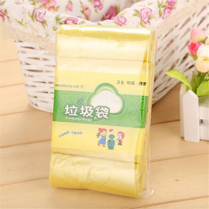 5 Rolls PE Disposable Trash Bags – Colorful Leak Resistant Garbage Bags 45×50cm for Kitchen Living Room Waste Storage Bags