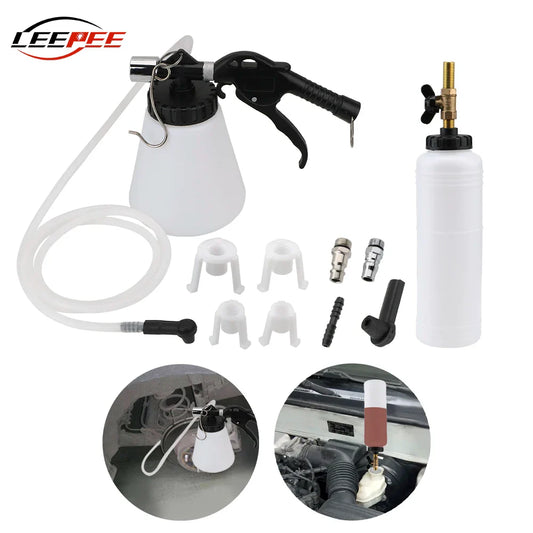 1L/0.75L Car Brake Bleeder Kit – Hydraulic Fluid Pump with Tubes for Oil Change, Purge, and Repair on Cars, Trucks & Motorcycles