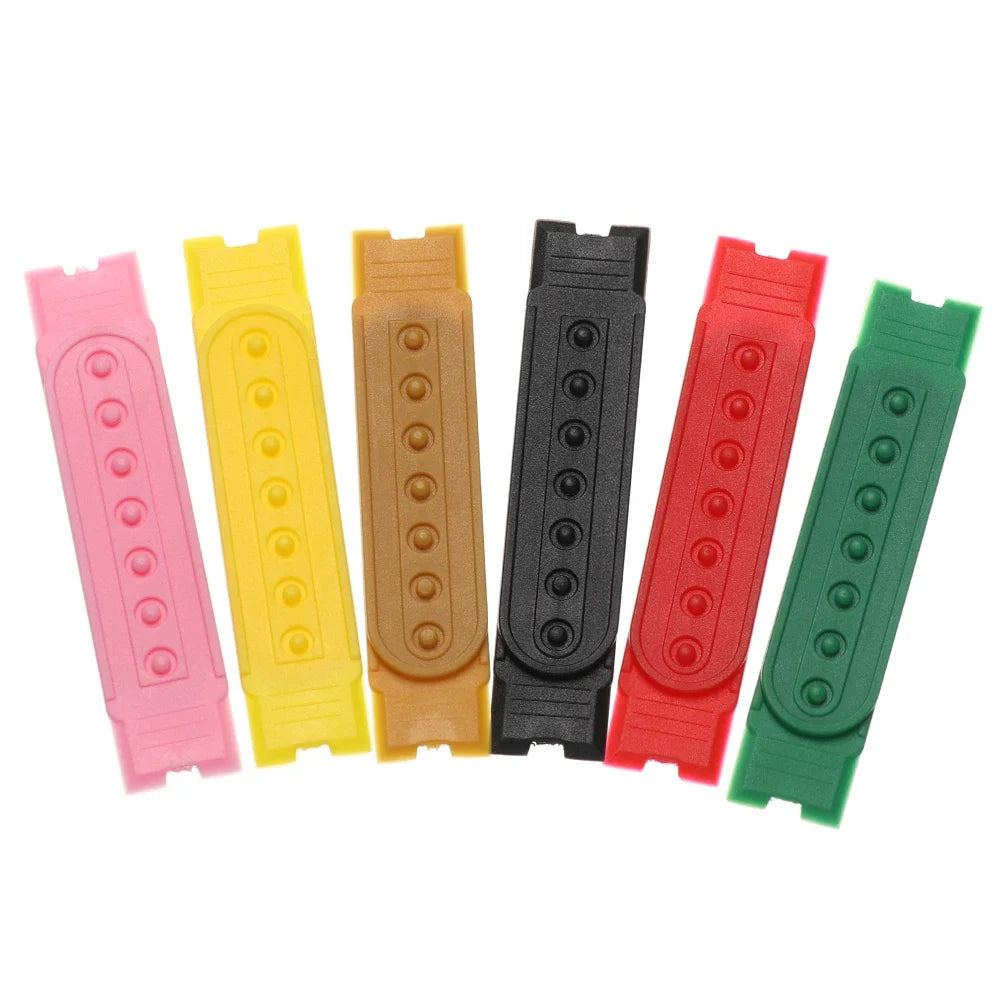 5 Sets Snapback Strap Replacement - 7 Hole Colorful Hat Repair Buckle Clips for Baseball Cap Accessories