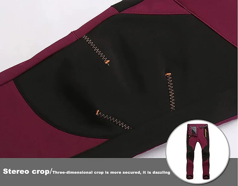 LNGXO Men’s Fleece Hiking Pants – Thick Warm Winter Waterproof & Windproof Soft Shell Ski, Trekking, and Camping Trousers