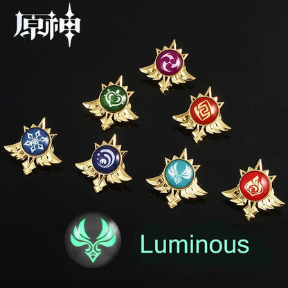 Genshin Impact Sumeru Vision Brooch Pins - Tighnari Collei Dori Nilou Element Badge Cosplay Lapel