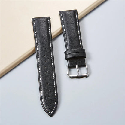 Genuine Leather Watch Bands - Calfskin Replacement Straps for Men & Women, 18mm-24mm