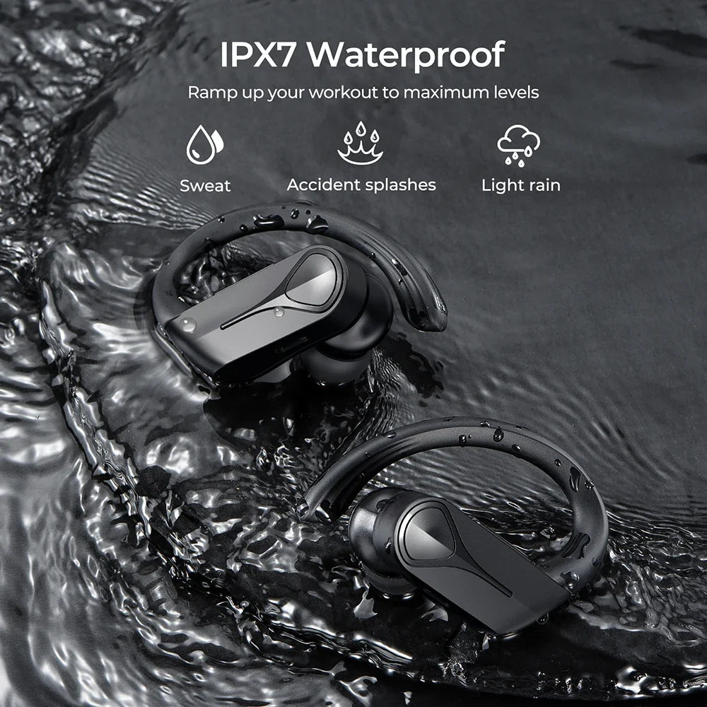 Mpow Flame Solo Wireless Bluetooth Sport Earbuds - IPX7 Waterproof Stereo Bass Headphones with Noise-Reducing Mic