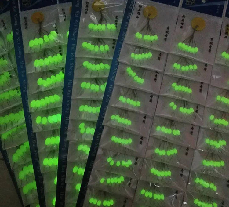 30Pcs Luminous Oval Fishing Floats - Easy Stopper Space Beans for Night Carp Fishing Rigs
