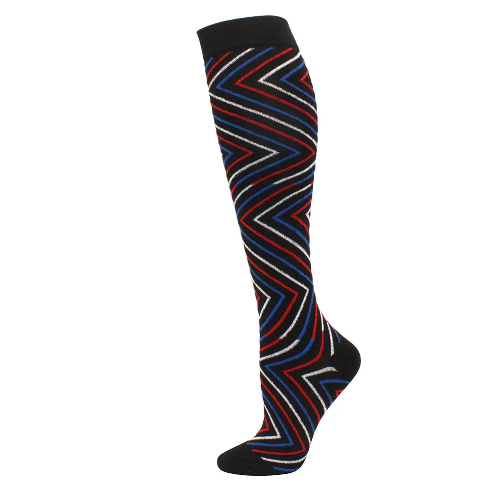 Compression Support Socks for Men & Women – Running Nursing Stockings for Edema, Varicose Veins & Blood Circulation Sports Wear