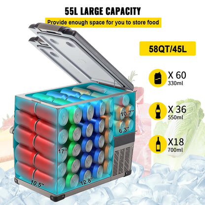 SucceBuy Portable Car Refrigerator - 20L-55L Compressor Cooler Freezer for Camping, Travel & Outdoor Use