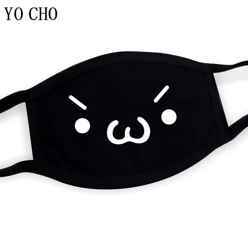 YO CHO Unisex Cotton Dust Mouth Mask – Anime Cartoon Respirator, Warm Mouth Muffle, Perfect Birthday Party Gift