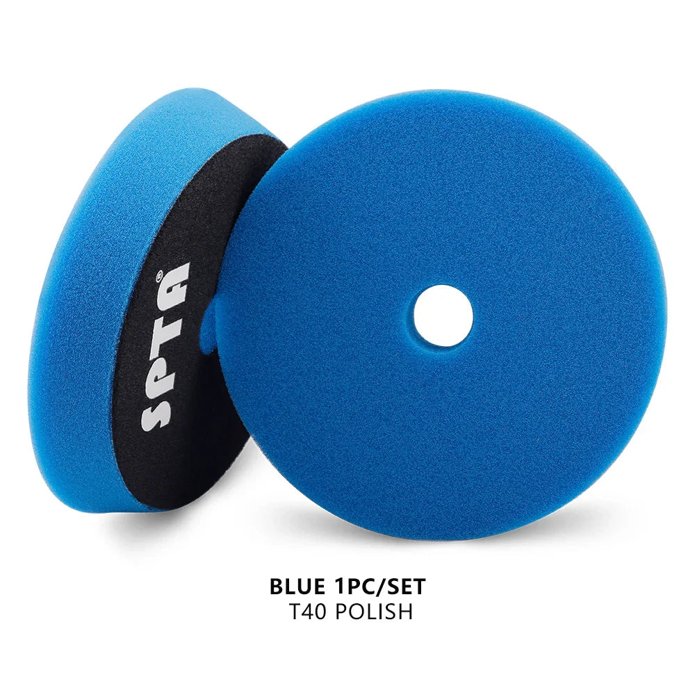SPTA Car Buffing Polishing Pads – 3", 5", 6" T-Shape Sponge for DA/RO/GA Buffer Polisher