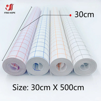 12"x16FT Clear Transfer Paper Tape – Mid Tack Adhesive for Vinyl Signs, Craft Stickers & DIY Decals (4 Colors)