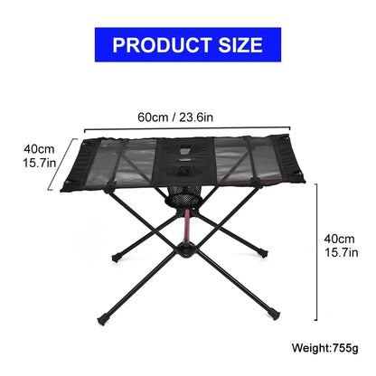 Widesea Camping Folding Table – Portable Picnic & Travel Furniture for Outdoor Fishing & Tourism
