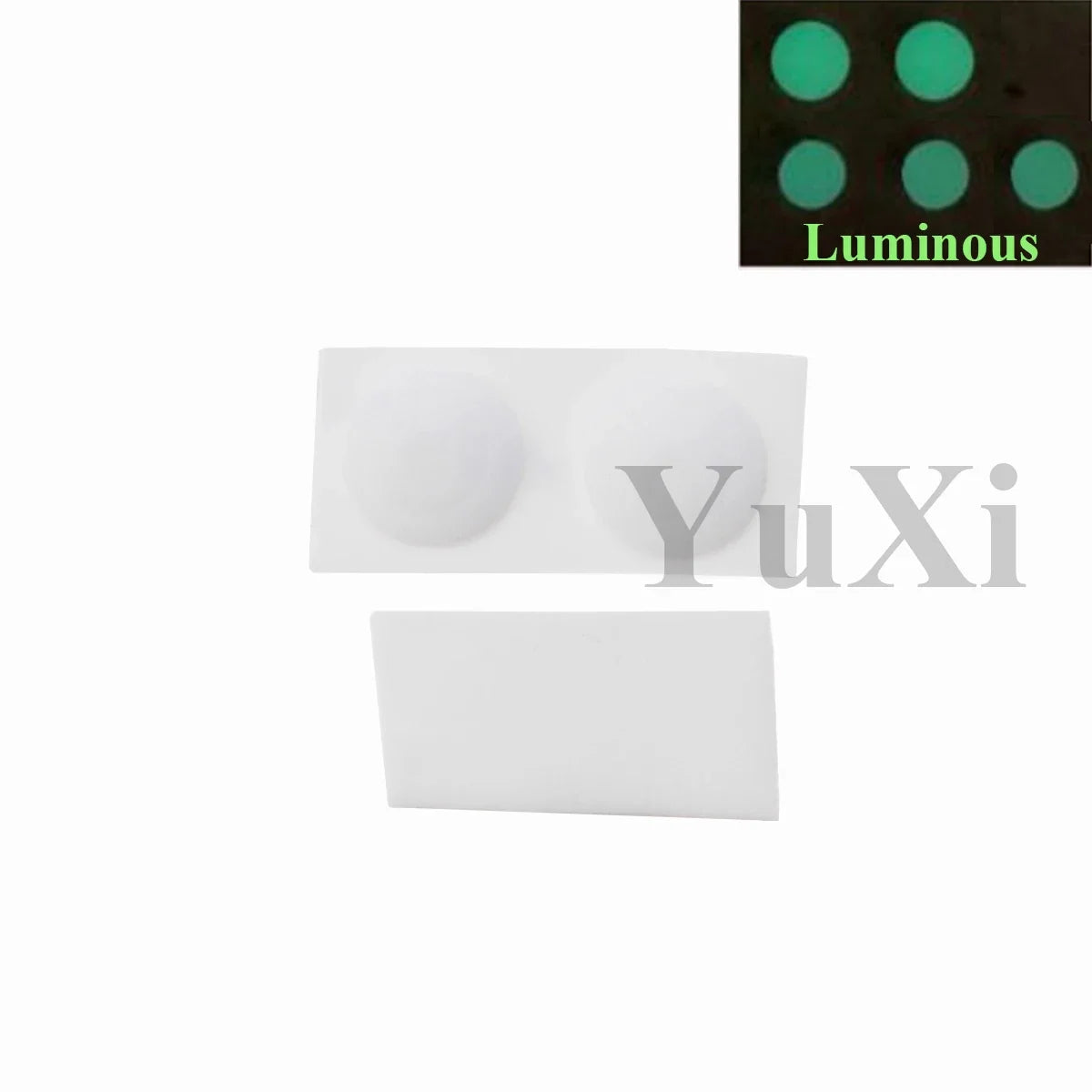 YuXi GBA SP Replacement Kit - Screw Covers & Luminous Dust Plug Rubber Set for Gameboy Advance SP