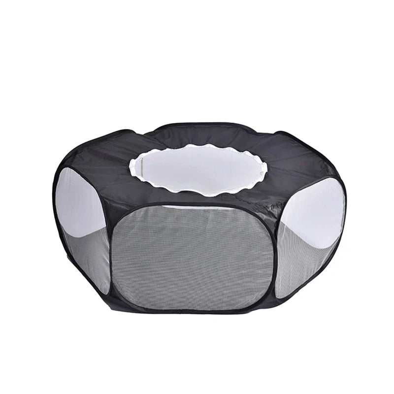 Portable Transparent Small Pet Cage – Foldable Playpen Tent for Hedgehogs, Dogs, Hamsters, Rabbits & Guinea Pigs