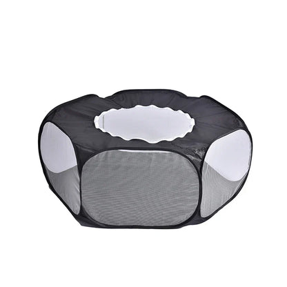 Portable Transparent Small Pet Cage – Foldable Playpen Tent for Hedgehogs, Dogs, Hamsters, Rabbits & Guinea Pigs