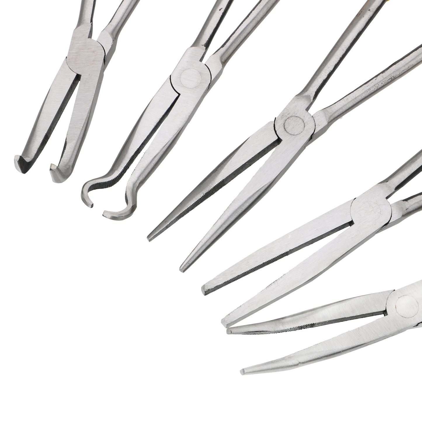 DIY Extra Long Nose Pliers – Straight & Bent Tip Mechanic Hand Tool for Car Maintenance, Spanner & Clip Removal Kit