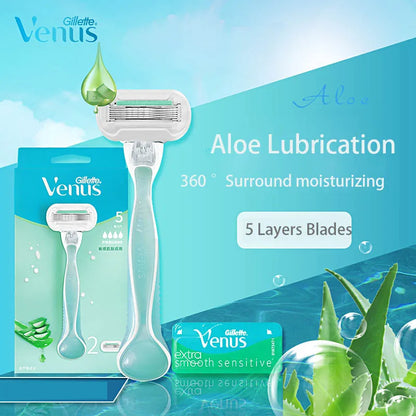 Gillette Venus Women's Razor - 3/5 Blade with Lubricating Soap, Sensitive Shaving & Hair Removal for Body