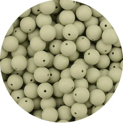 LOFCA Silicone Teething Beads - 20pcs 15mm Round Baby Chew Beads for DIY Teether Toys Infant Accessories