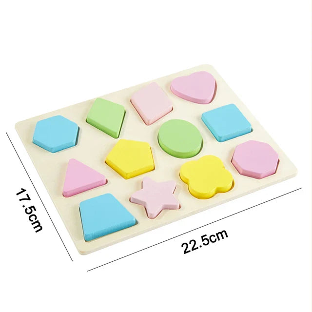 Hot Kids Montessori Wooden Toys – Macaron Blocks, Music Rattles, Colorful Educational Learning Blocks for Babies