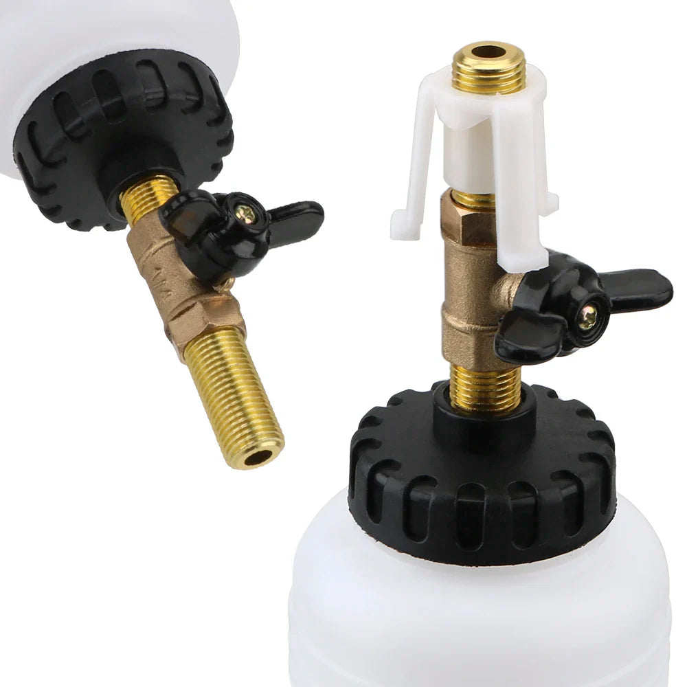 1L/0.75L Car Brake Bleeder Kit – Hydraulic Fluid Pump with Tubes for Oil Change, Purge, and Repair on Cars, Trucks & Motorcycles