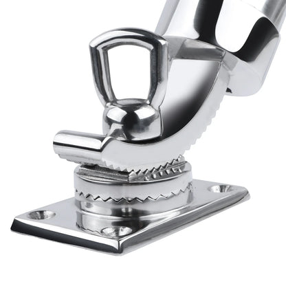 316 Stainless Steel Fishing Rod Holder - Adjustable Deck Mount Yacht Rod Pod for Boats
