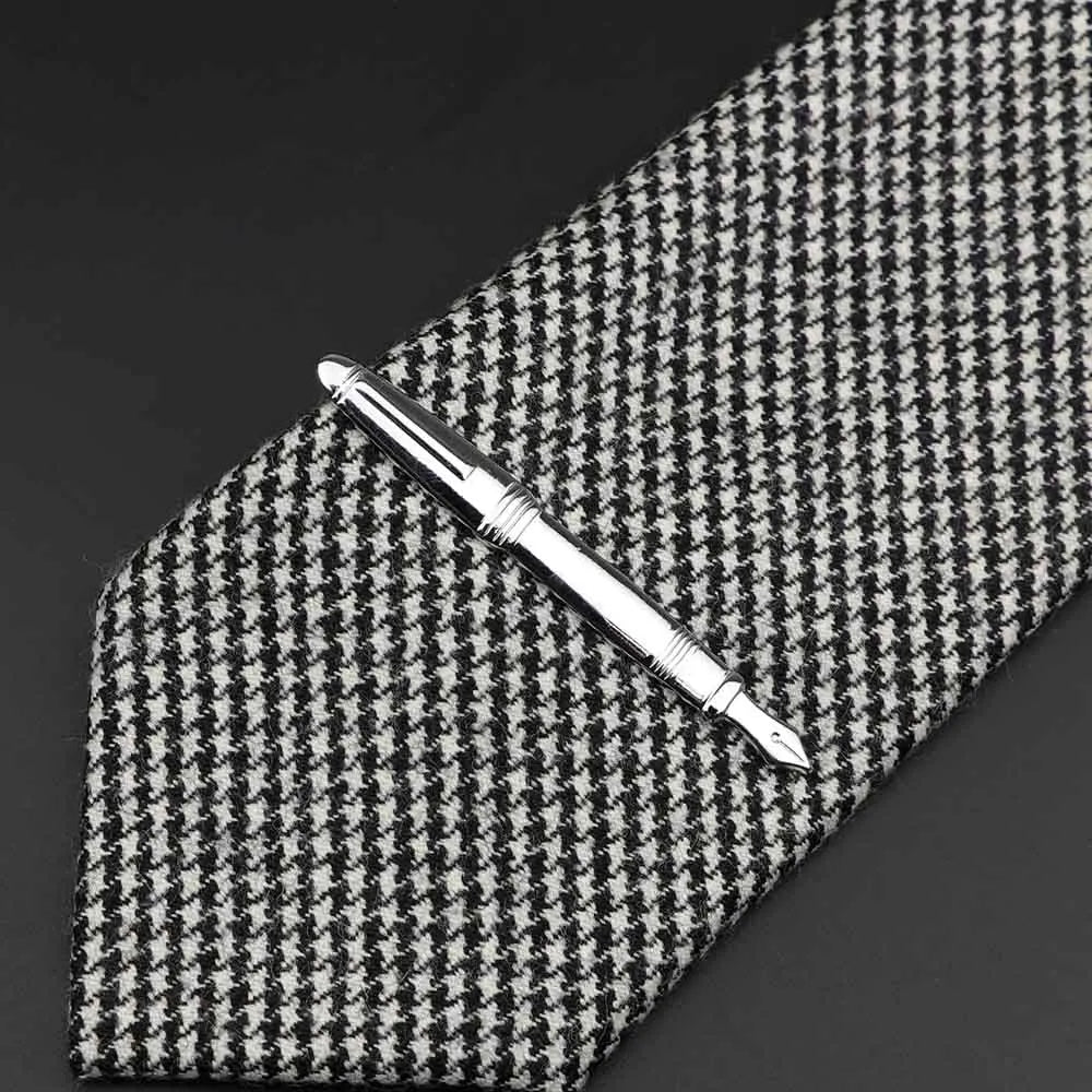 Men’s Stainless Steel Tie Clip - Car Airplane Fork Spoon Shape Necktie Pin Gift Accessory