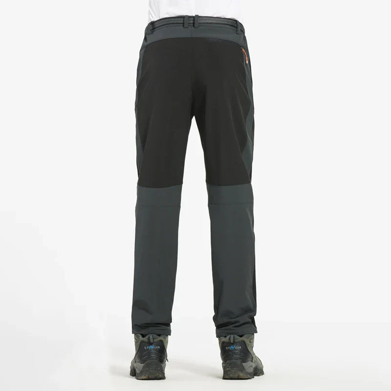 LNGXO Men’s Fleece Hiking Pants – Thick Warm Winter Waterproof & Windproof Soft Shell Ski, Trekking, and Camping Trousers