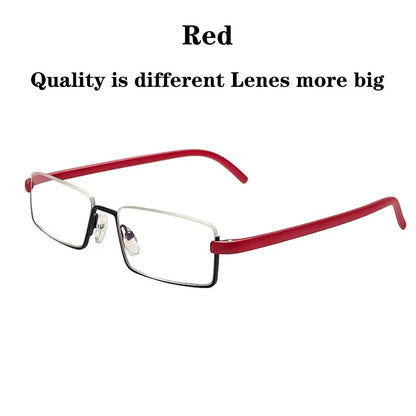 May Flower Anti-Blue Light Reading Glasses – Men’s Half-Frame TR90 Prescription Eyewear +1.75 with Case