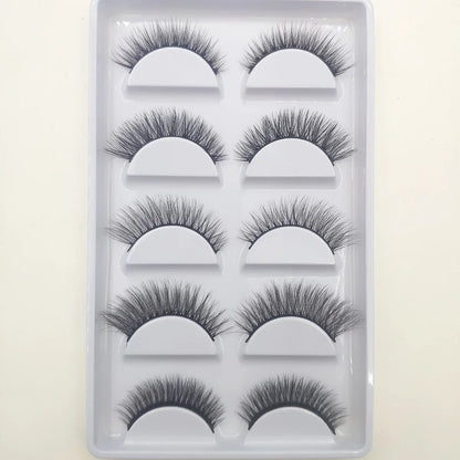 38 Styles 5 Pairs 3D Mink False Eyelashes – Natural Fake Lashes Makeup Beauty Tools