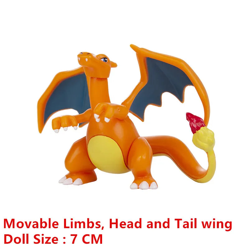 Pokemon 4-13cm Anime Figures – Pikachu, Mewtwo, Charmander, Blastoise Action Model Toy Gifts