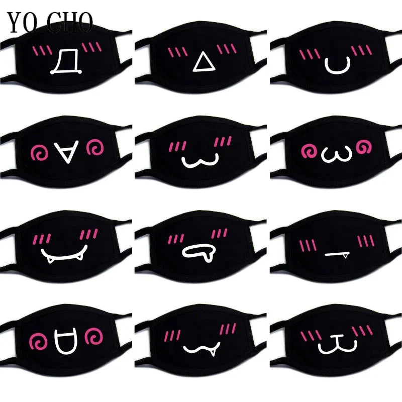 YO CHO Unisex Cotton Dust Mouth Mask – Anime Cartoon Respirator, Warm Mouth Muffle, Perfect Birthday Party Gift