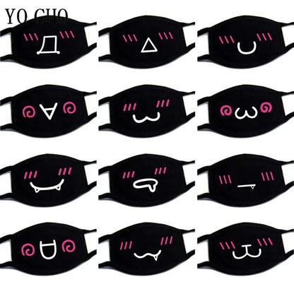 YO CHO Unisex Cotton Dust Mouth Mask – Anime Cartoon Respirator, Warm Mouth Muffle, Perfect Birthday Party Gift